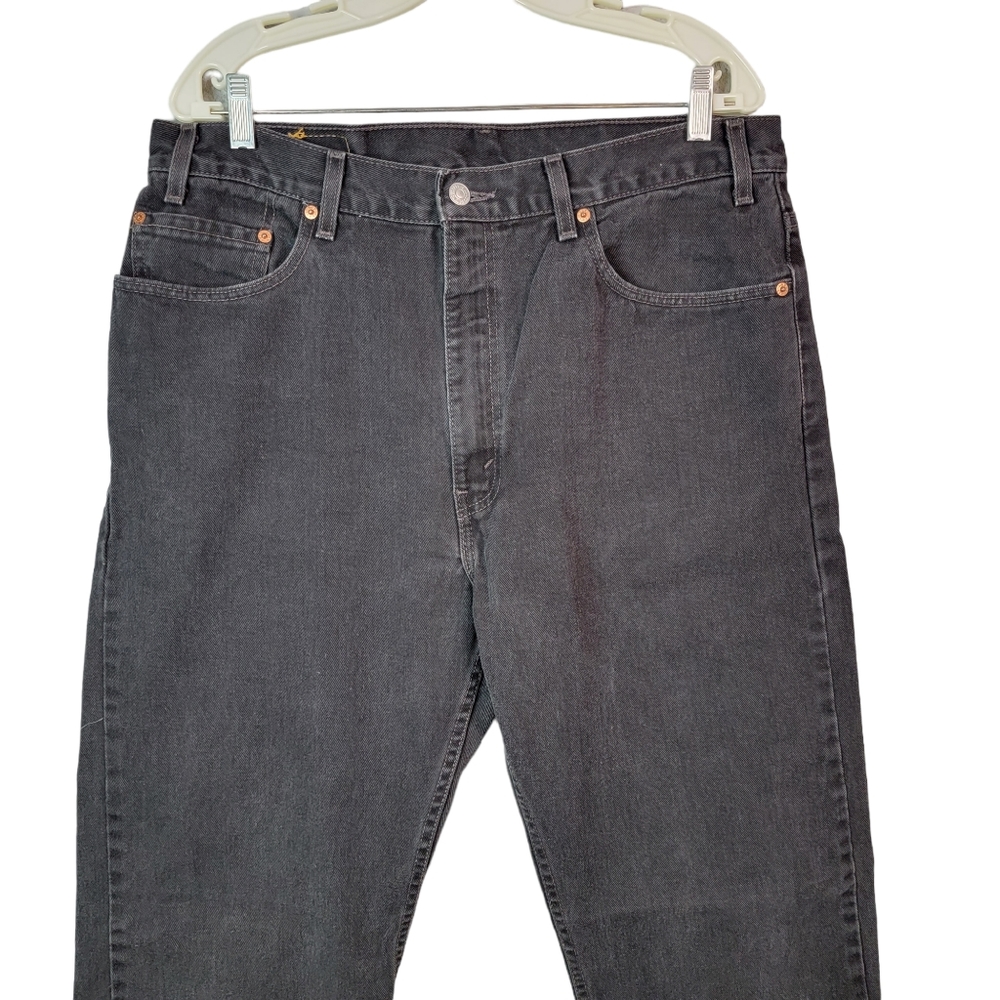 Levi's 505 Vintage Y2K Made in USA Denim Dark Wash Black Jeans Men's 38x32 - Picture 3 of 14
